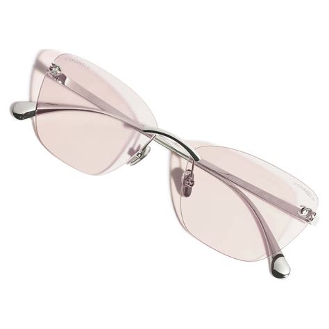 CHANEL Eyewear: Cat Eye Blue Light Glasses, titanium — 